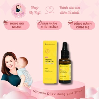 Vitamin D3K2 MK7 Anh Quốc Dạng Giọt, cho Trẻ Sơ Sinh Và Cho Bé - 30ml Mẹ Rofi