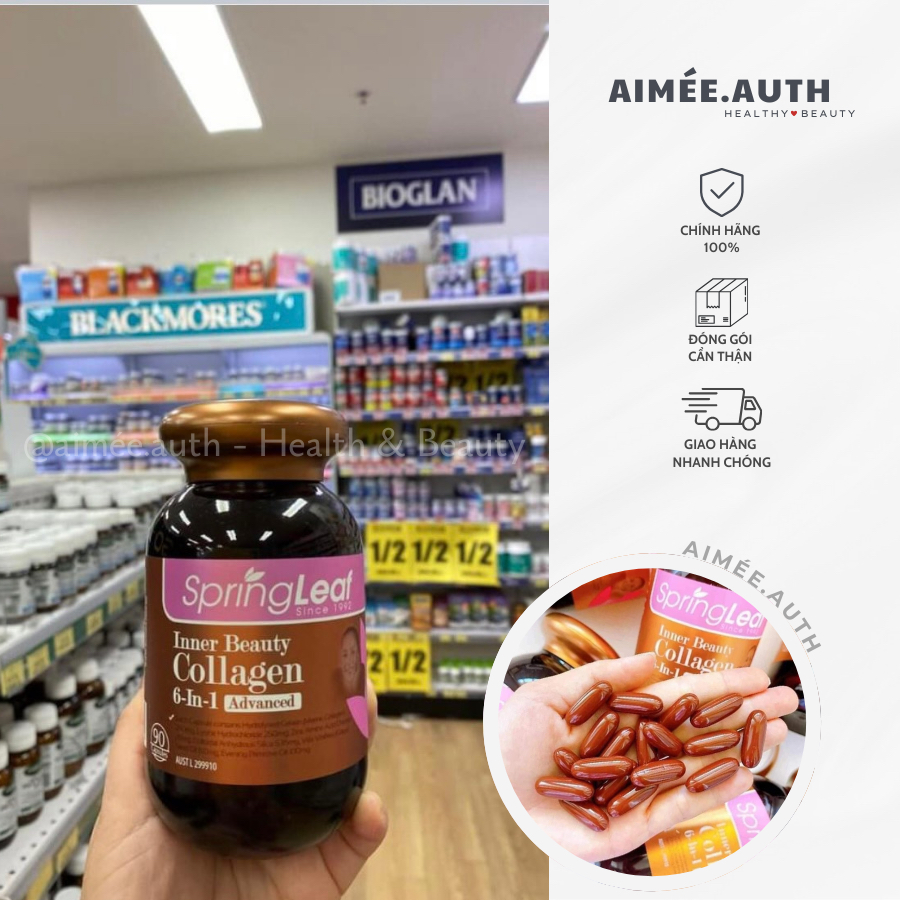 Collagen SpringLeaf 6in1 Inner Beauty ÚC [ĐỦ BILL]