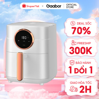 Nồi chiên không dầu 4.5 lít GAABOR GA-E45A02 màu trắng công suất 1400W điều khiển cảm ứng