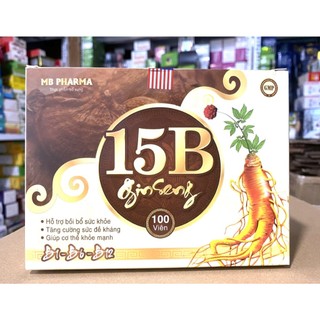 15B Ginseng bồi bổ sức khỏe, người bị lao lực mệt mỏi, kến ăn, tăng cường sức đề kháng bổ sung vitamin, khoáng chất