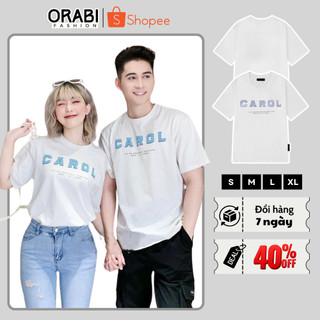 [AP07] Áo Đôi Nam Nữ Unisex Form Rộng In Chữ CAROL Nổi Bật Thiết Kế Cổ Tròn