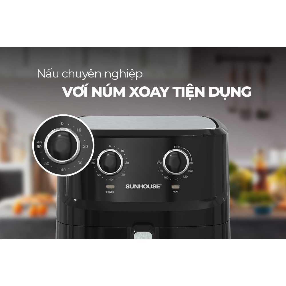 Nồi chiên không dầu SUNHOUSE  6.5L bảo hành chính hãng toàn quốc 12 tháng | BigBuy360 - bigbuy360.vn