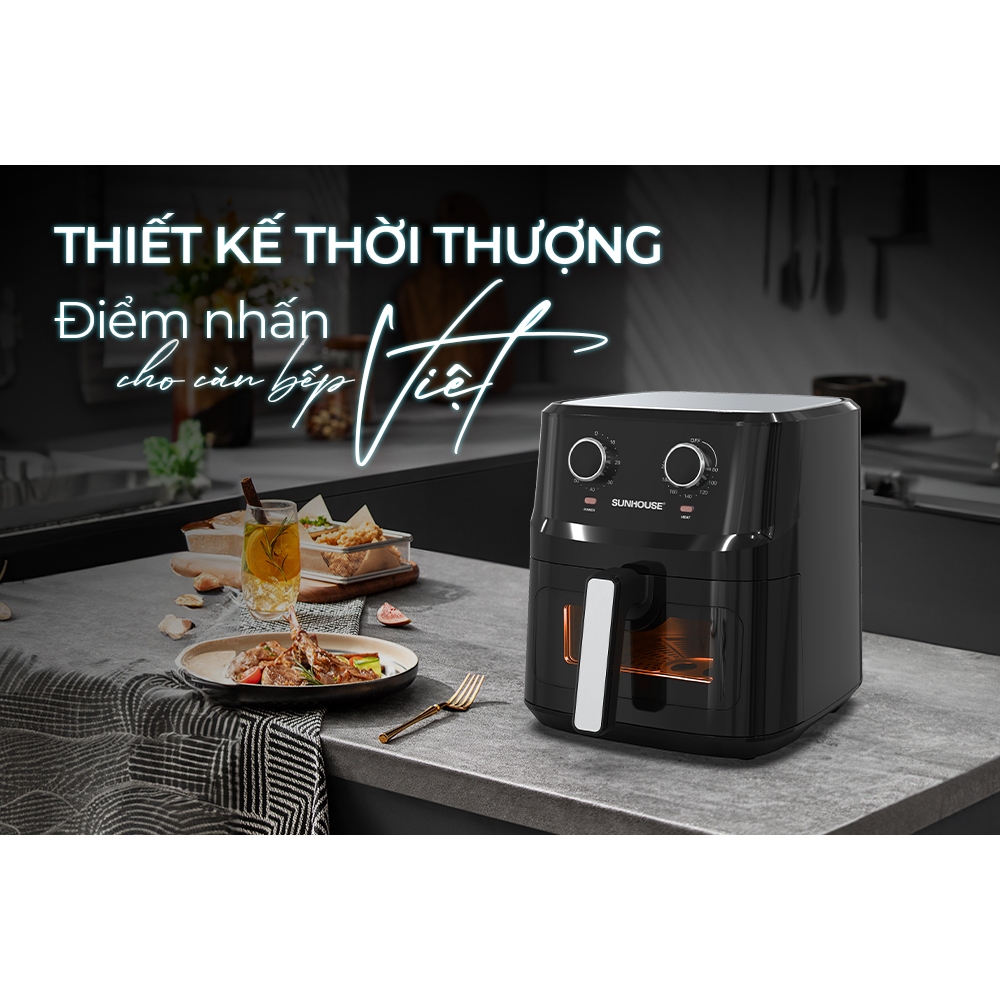 Nồi chiên không dầu SUNHOUSE  6.5L bảo hành chính hãng toàn quốc 12 tháng | BigBuy360 - bigbuy360.vn
