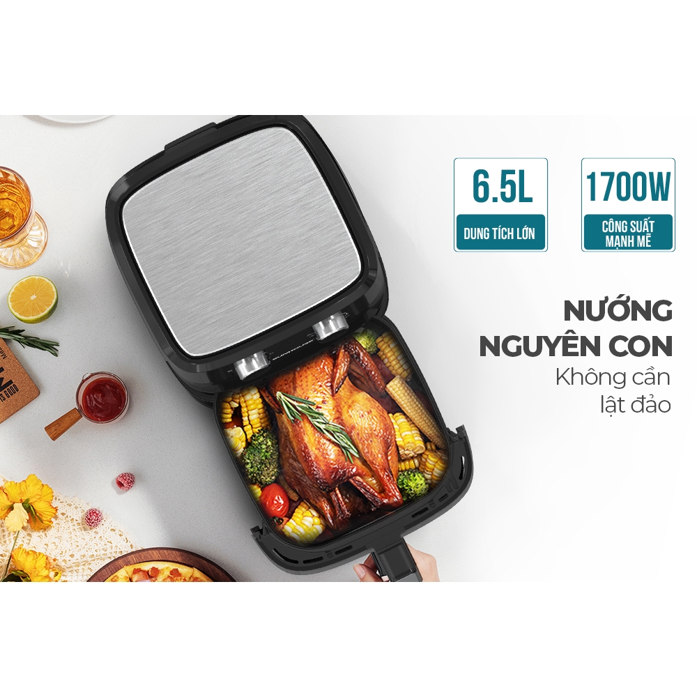 Nồi chiên không dầu SUNHOUSE  6.5L bảo hành chính hãng toàn quốc 12 tháng | BigBuy360 - bigbuy360.vn