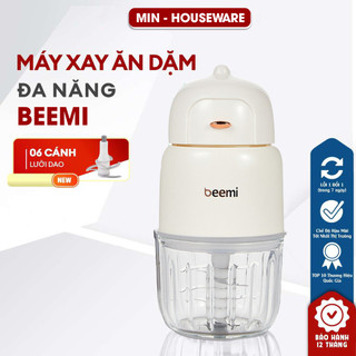 Máy xay ăn dặm cho bé Beemi máy xay cầm tay đa năng 8 lưỡi xay cháo cực nhuyễn cối thuỷ tinh xay thịt cá rau củ tiện lợi