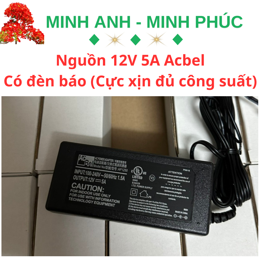 Nguồn 12V 5A Adapter 12V 5A hàng tốt giá sỉ nguồn cho máy bơm và camera