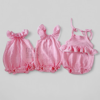 Body suit xô muslin cánh tiên mềm mát cho bé gái (5 đến 12kg)