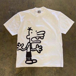 Áo Phông Cổ Tròn Nam Nữ Đẹp Phối Họa Tiết Hoạt Hình Ông Cụ Sành Điệu,Chất Liệu Cotton Mềm Mịn Thấm Hút Mồ Hôi Cực Tốt