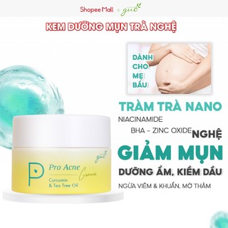 Kem nghệ cho bà bầu kiềm dầu giảm mụn mờ thâm GUO 30g [Tràm trà và nghệ]