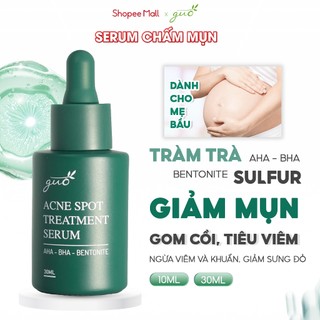 Serum sạch mụn giảm thâm chuyên cho bà bầu da mụn, gom khô mụn với tràm trà GUO 10ml, 30ml