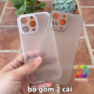 Combo 2 Ốp Lưng Trong Nhám Unibody iPhone 13 Pro Siêu Mỏng