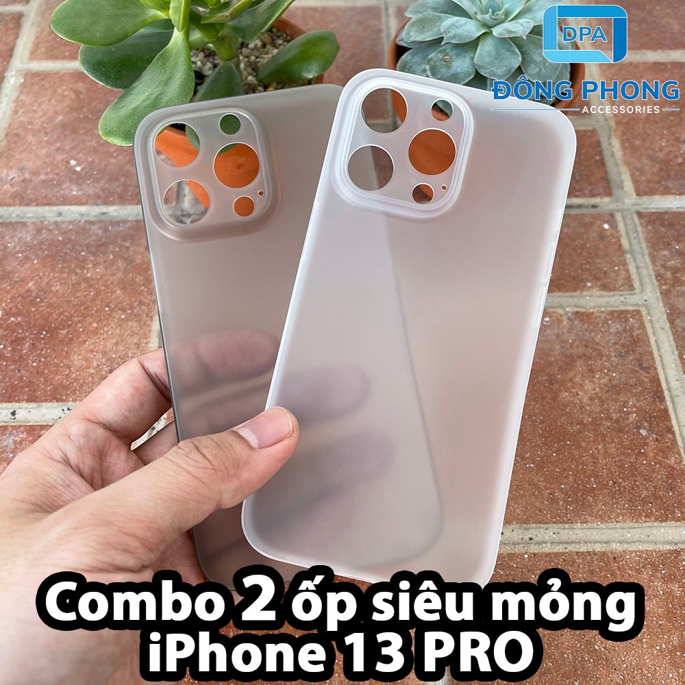 Combo 2 Ốp Lưng Trong Nhám Unibody iPhone 13 Pro Siêu Mỏng
