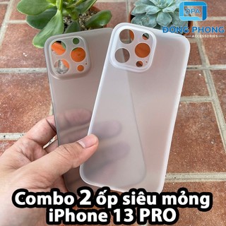 Combo 2 ốp lưng trong nhám unibody iphone 13 pro siêu mỏng