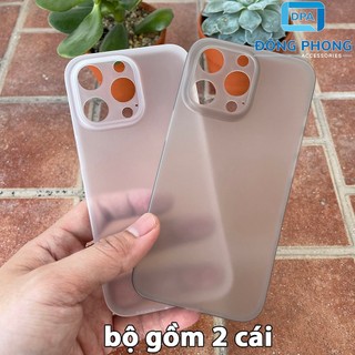 Combo 2 Ốp Lưng Trong Nhám Unibody iPhone 13 Pro Siêu Mỏng
