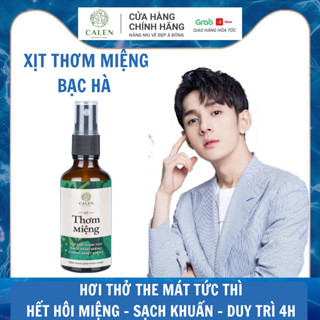 Xịt Thơm Miệng Thảo Mộc Tự Nhiên Chai 50ml Khử Mùi Hôi Miệng - Nước Xịt Thơm Miệng Calen