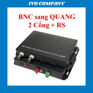 Bộ chuyển đổi video analog bnc sang cáp quang 2 cổng 1080p