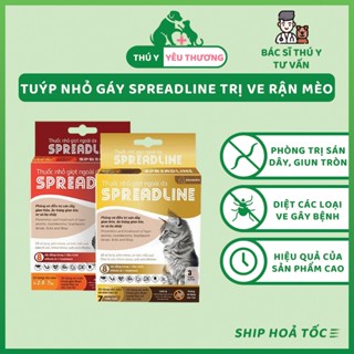 [1 Tuýp] nhỏ gáy Spreadline Vemedim diệt ve rận cho mèo