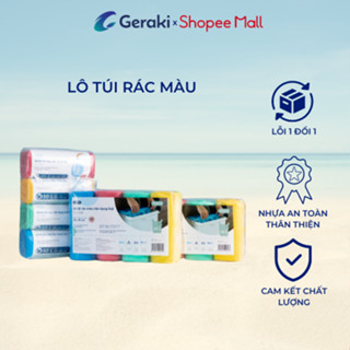 Lô 4 cuộn 140 túi rác tự hủy inochi, thiết kế quai xách tiện lợi, tự hủy sinh học không mùi hôi
