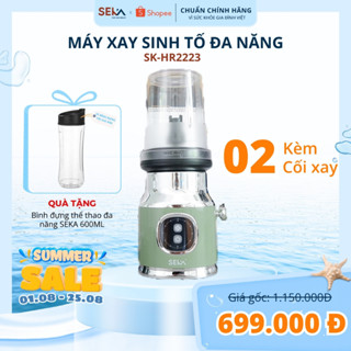 Máy Xay Sinh Tố Đa Năng SEKA HR2223 2 Cối Xay Đá Rau Củ Quả Động Cơ Mạnh Mẽ 10 000 Vòng Xay Nhuyễn Mịn Trong 15s