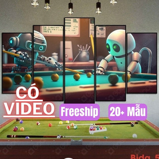 Tranh treo bida có khung/ Freeship/ Tranh bi a billoards nhiều mẫu size to chất liệu canvas cao cấp đã có phụ kiện treo