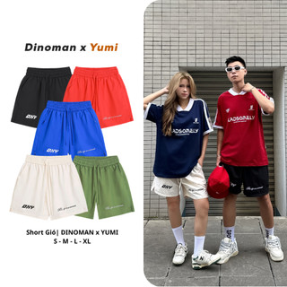 Quần Short Gió Nam Nữ DINOMAN, Quần Đùi Nam Vải Gió Lót Lưới Thoáng Mát - QS03