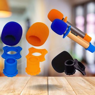 Combo chống lăn micro kèm mút bọc đầu mic, bảo vệ, chống bụi cho micro hát karaoke