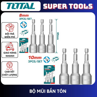 Đồ nghề total bộ mũi bắn tôn 8mm-10mm tac270831- tac271031