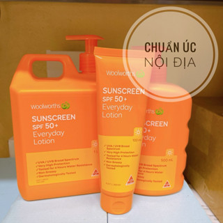 Kem chống nắng Woolworths everyday sunscreen spf 50+ 100ml - 500ml - 1l của Úc