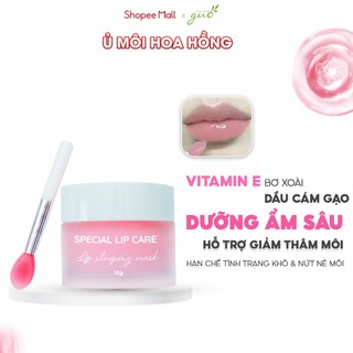 [HSD 11/2024] [Căng Mọng Hồng Môi] Mặt nạ ngủ ủ dưỡng hồng môi chiết xuất hoa hồng GUO 10gr