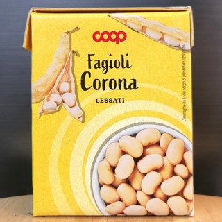 COOP - hộp giấy CORONA 380g - ĐẬU CORONA NGÂM NƯỚC MUỐI / Ý / Fagioli Corona Lessati