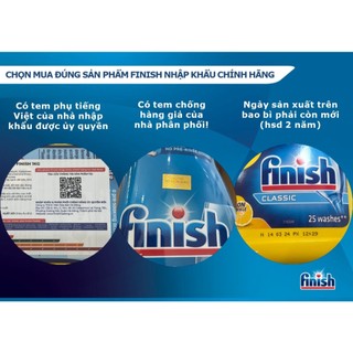 Nước làm bóng Finish cho máy rửa chén bát