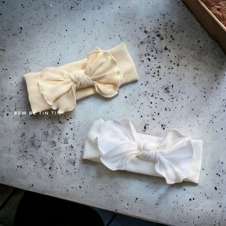Băng đô cotton gân style Hàn bèo mềm mại cho bé