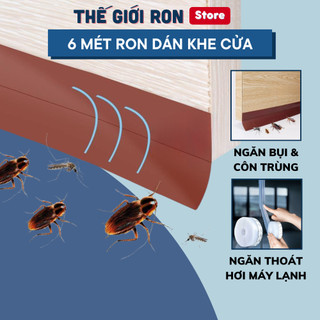 6 Mét Ron Chặn Khe Cửa, Thanh Dán Cửa chặn Đi Hơi Máy Lạnh Loại 25mm 35mm 45mm - Ngăn Bụi Bẩn, Ô Nhiễm