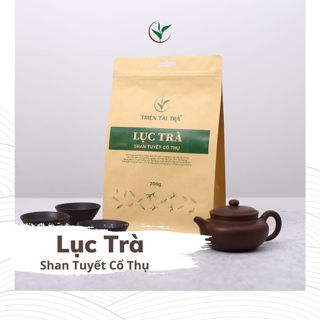 Lục Trà Shan Tuyết Cổ Thụ Hà Giang Trà Hảo Hạng Thiện Tài (1 tôm 2 lá) Túi 200 gram