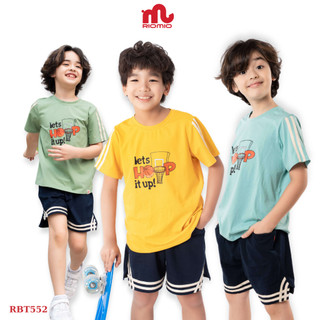 Đồ bộ bé trai RIOMIO từ 7-12 tuổi đi chơi dã ngoại mặc nhà mát thoáng khí RBT552