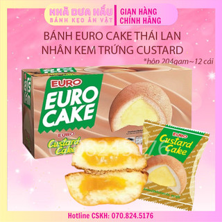 Bánh bông lan nhân kem trứng custard EURO CAKE Thái Lan