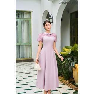 Đầm Charmilles tay bồng cổ điển 24MD256TN