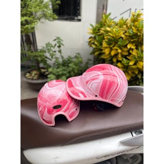  nón bảo hiểm kết vespa họa tiết  có khoét lổ cột tóc 