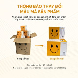 [BAO BÌ MỚI] Giấy ăn mặt cười SAKARA mặt cười 4 lớp mềm dai không bụi giấy lau an toàn cho sức khoẻ