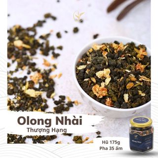 Trà Olong Nhài - Trà Thượng Hạng Thiện Tài Hũ Thủy Tinh 175gram Quà tặng
