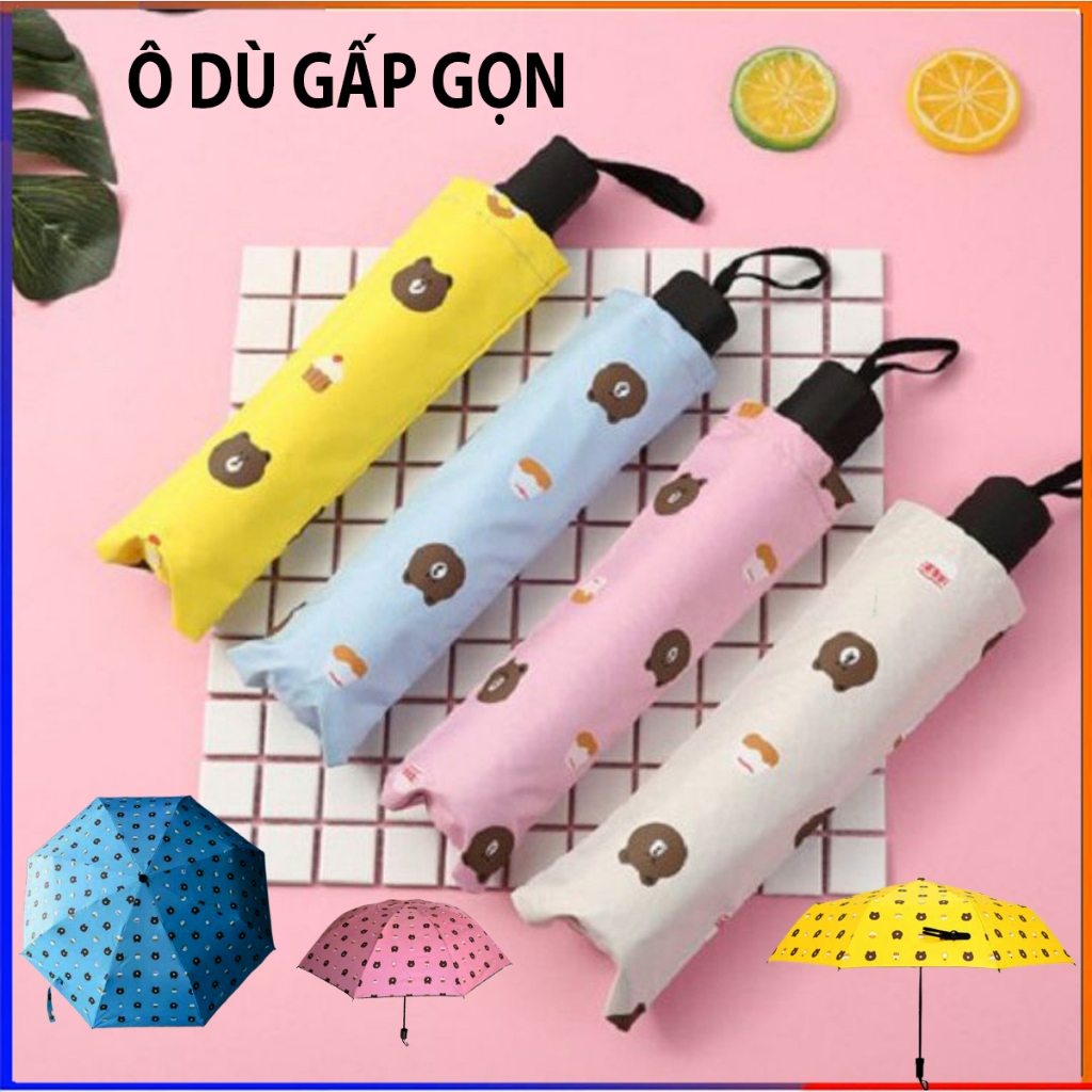 Ô dù che mưa náng gấp gọn,Ô Dù Che Mưa Đi Nắng Cao Cấp Gấp Gọn Chống Tia UV Chất Liệu Vải Dù Chống N