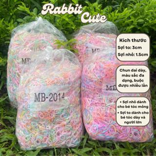  Bịch túi chun 1kg dây chun buộc tóc cho bé nịt buộc tóc nhiều màu và chun buộc không đau cho bé - Thỏ xinh happy 