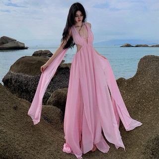 Đầm maxi Hồng quyến rũ 🤍 SongZuEr
