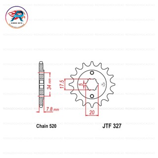 Nhông trước xe cào cào honda xr150 / crf150l | front sprocket