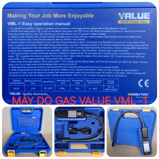 MÁY DÒ GAS VALUE VML - 1 PHƯỚC MÃI