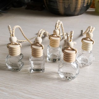  Combo 10 - 20 Vỏ lọ đựng tinh dầu treo xe ô tô treo phòng  Lọ chiết khuếch tán tinh dầu thủy tinh nắp gỗ 