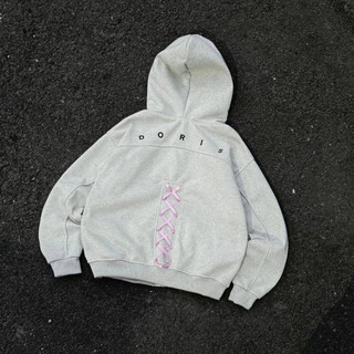  Áo hoodie zip nơ hồng form thụng Unisex nam nữ chất nỉ cao cấp 
