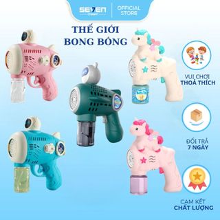  Súng bắn bong bóng xà phòng đầy đủ hình dạng cho bé đồ chơi trẻ em vận động ngoài trời kèm pin và nước chuyên dụng 