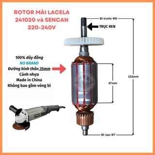 Rotor mài LACELA 241020 và SENCAN 5410 Thân 35mm 220V - Tặng chổi than