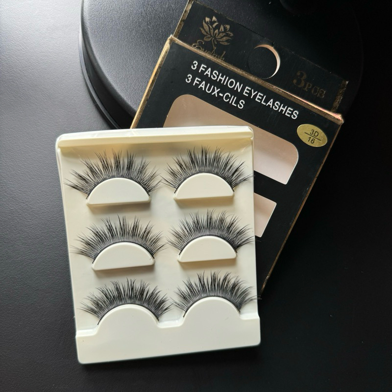 Lông mi 3 FASHION EYELASHES 3d-16 ( loại 1 ) - lông mi chồn 3d Cao Cấp